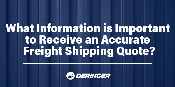 What Information is Important to Receive an Accurate Freight Shipping Quote